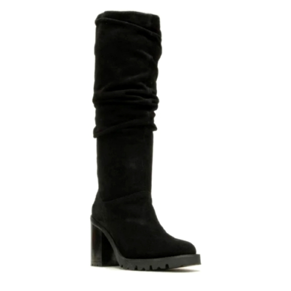 Harley-Davidson Shoes - Harley-Davidson suede biker moto boho black block heel tall boots size 10